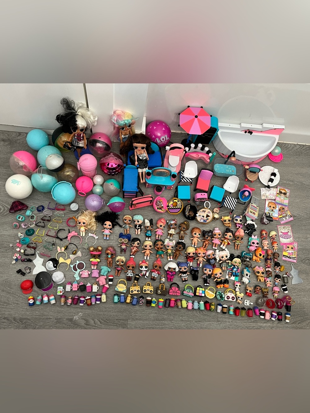 HUGE L.O.L. Surprise Collection 50+ Dolls OMG Dolls Furniture Pets 200+ Pieces